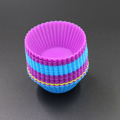 ถ้วยมัฟฟินซิลิโคนไร้กลิ่น ROHS, เคสซิลิโคนคัพเค้กแบบใช้ซ้ำได้