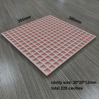 แม่พิมพ์ขนมซิลิโคนทรงสี่เหลี่ยมแบบพกพา 225 ช่องสำหรับเคี้ยวคาราเมลกัมมี่